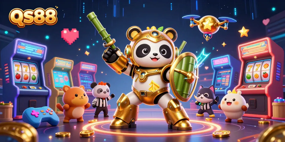 Engage in thrilling gaming adventures at qs88 with vibrant 3D arcade slot machines and cartoon characters!