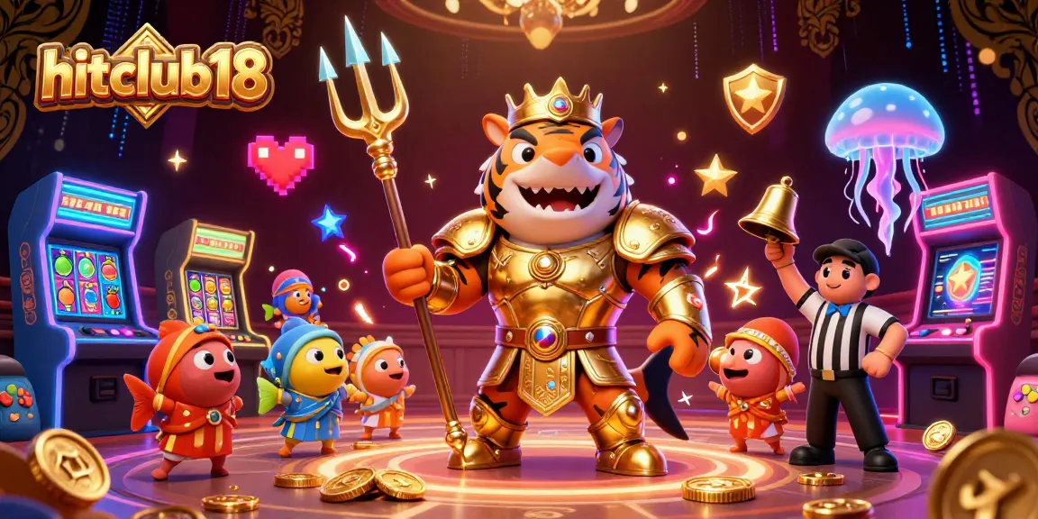 Join the thrilling action at hitclub18 with our dynamic underwater casino scene featuring engaging games and vibrant characters!
