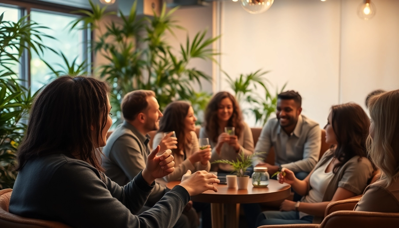 Enjoying cannabis in an inviting Weed Club Madrid atmosphere with community engagement.