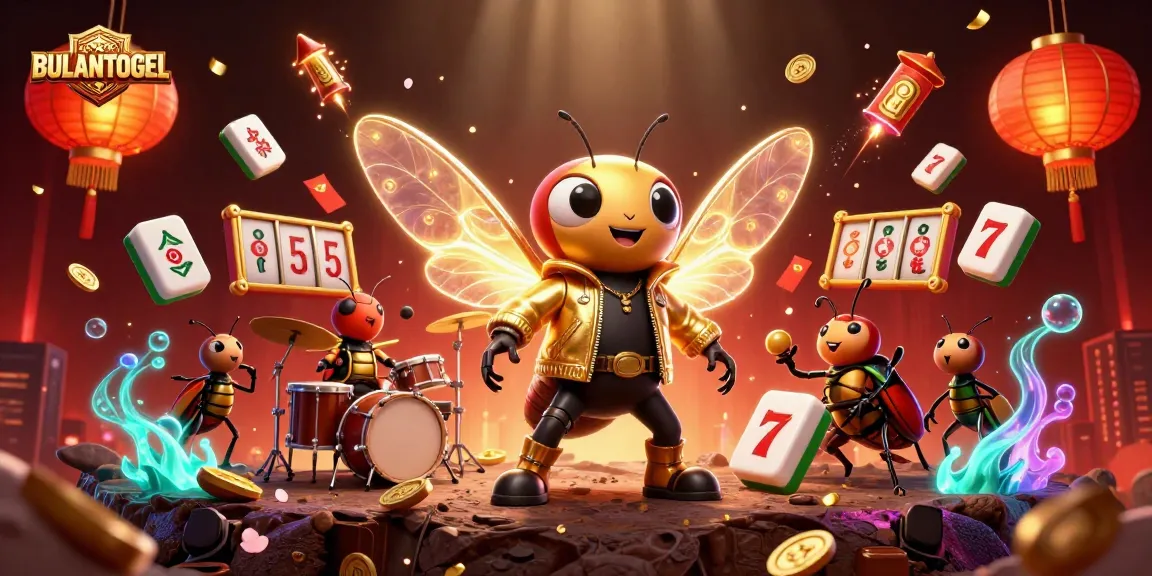 Experience exciting gameplay with BULANTOGEL as a rock star and friends in a vibrant casino scene.