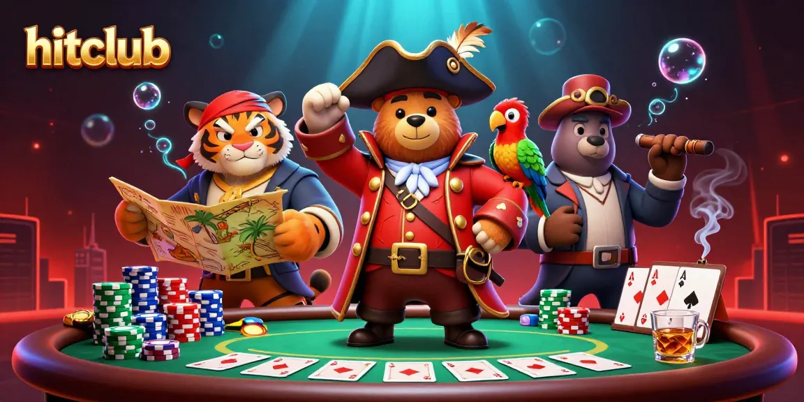 Win big at HitClub with a thrilling poker scene featuring interactive characters.