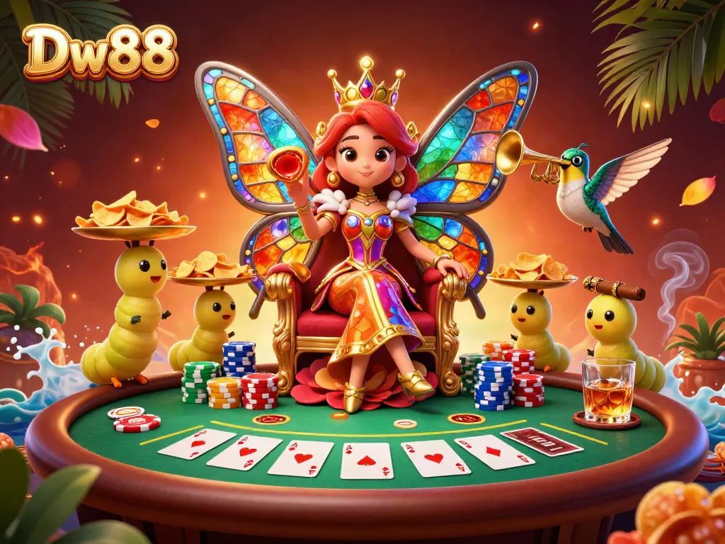 Experience the vibrant gaming world at Dw88 with engaging characters and dynamic casino elements.