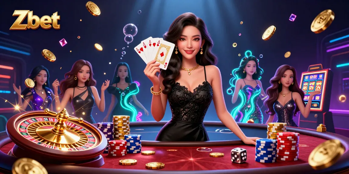 Experience the thrill of Zbet with a stunning 3D casino illustration showcasing a luxurious gaming atmosphere.