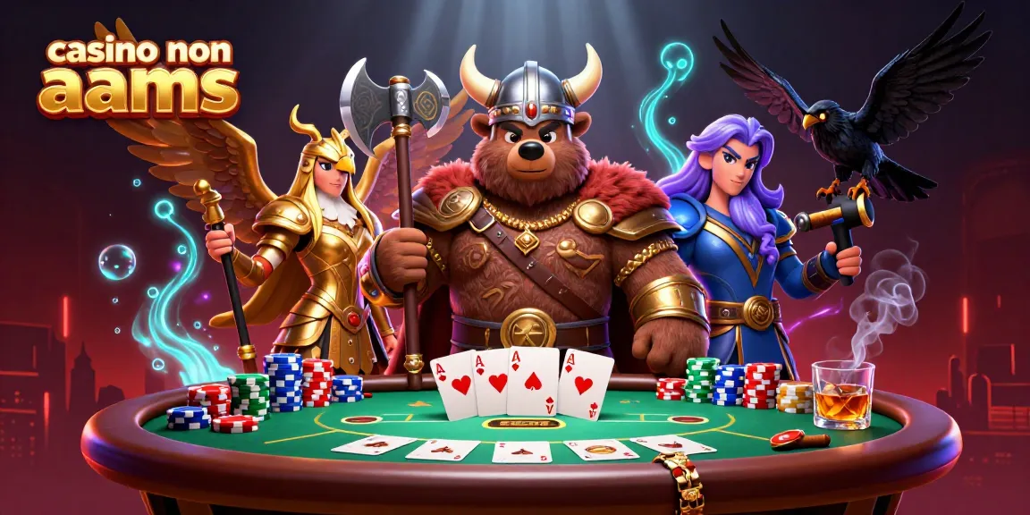 Experience the excitement of casino non aams with a Viking bear and Valkyrie eagle in a poker showdown.