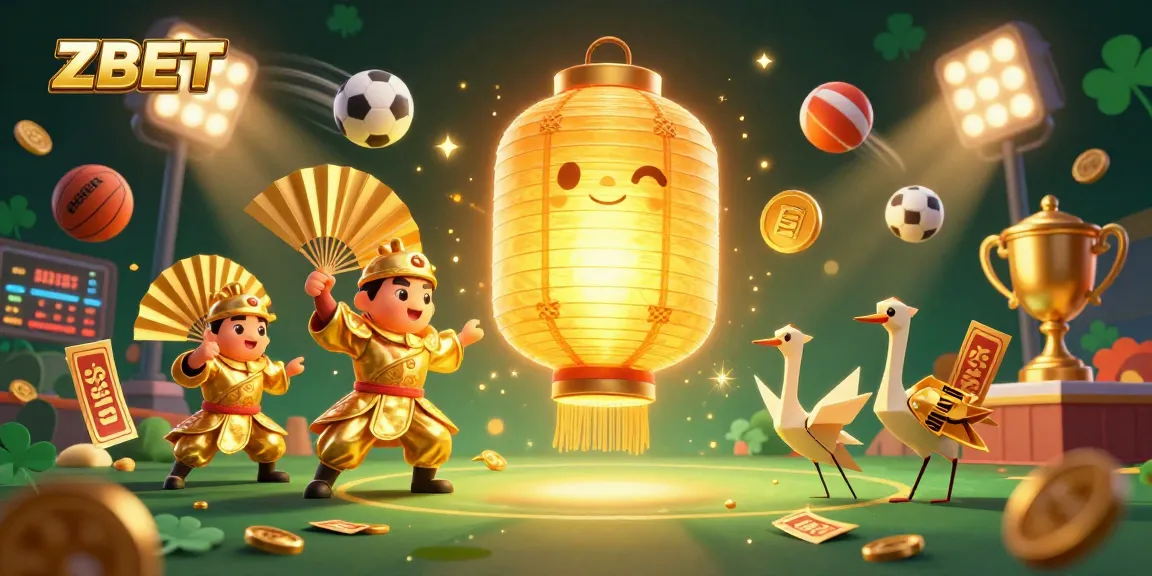 ZBET: Engage in thrilling casino betting with vibrant golden lantern spirit and dynamic sports elements