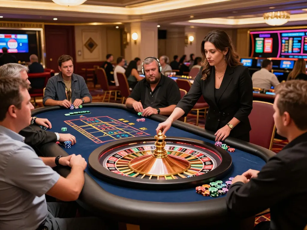 Players enjoying roulette at OPEN88, capturing the excitement of live casino gaming