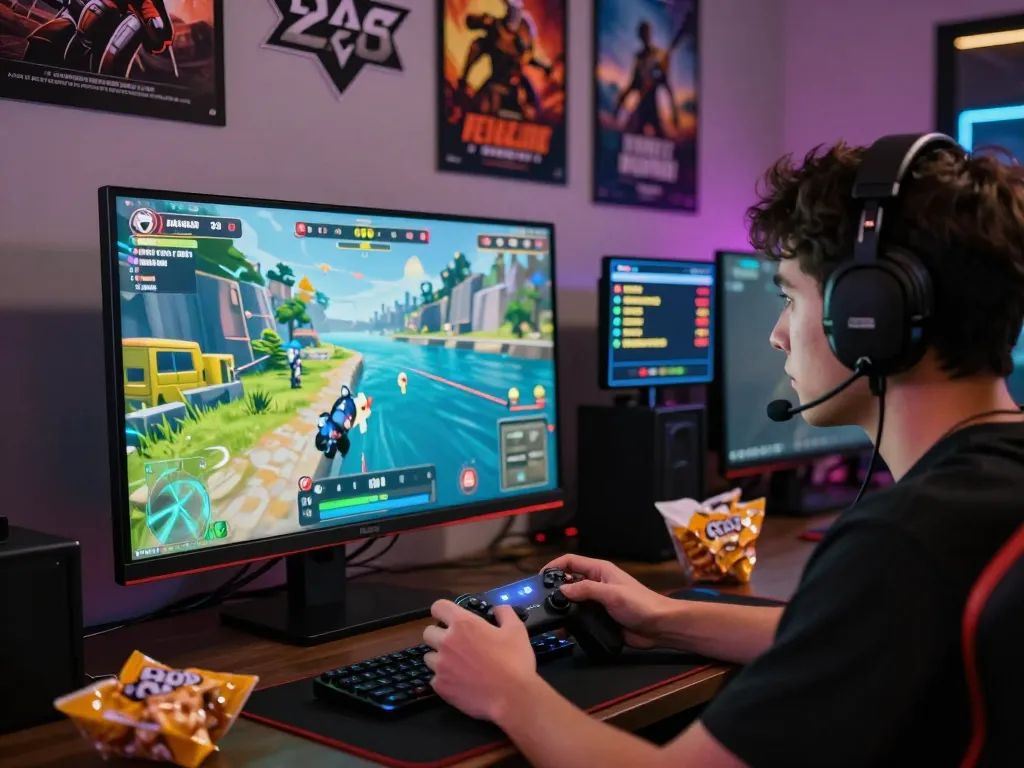Exciting gaming experience at https://79kingg.us/ with vibrant visuals, gamer focused on screen, showcasing online fishing game.