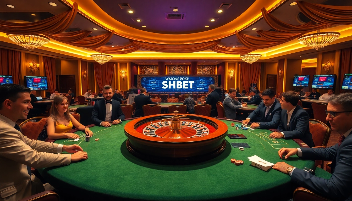 SHBET players enjoying an engaging casino experience with vibrant games and exciting betting action.