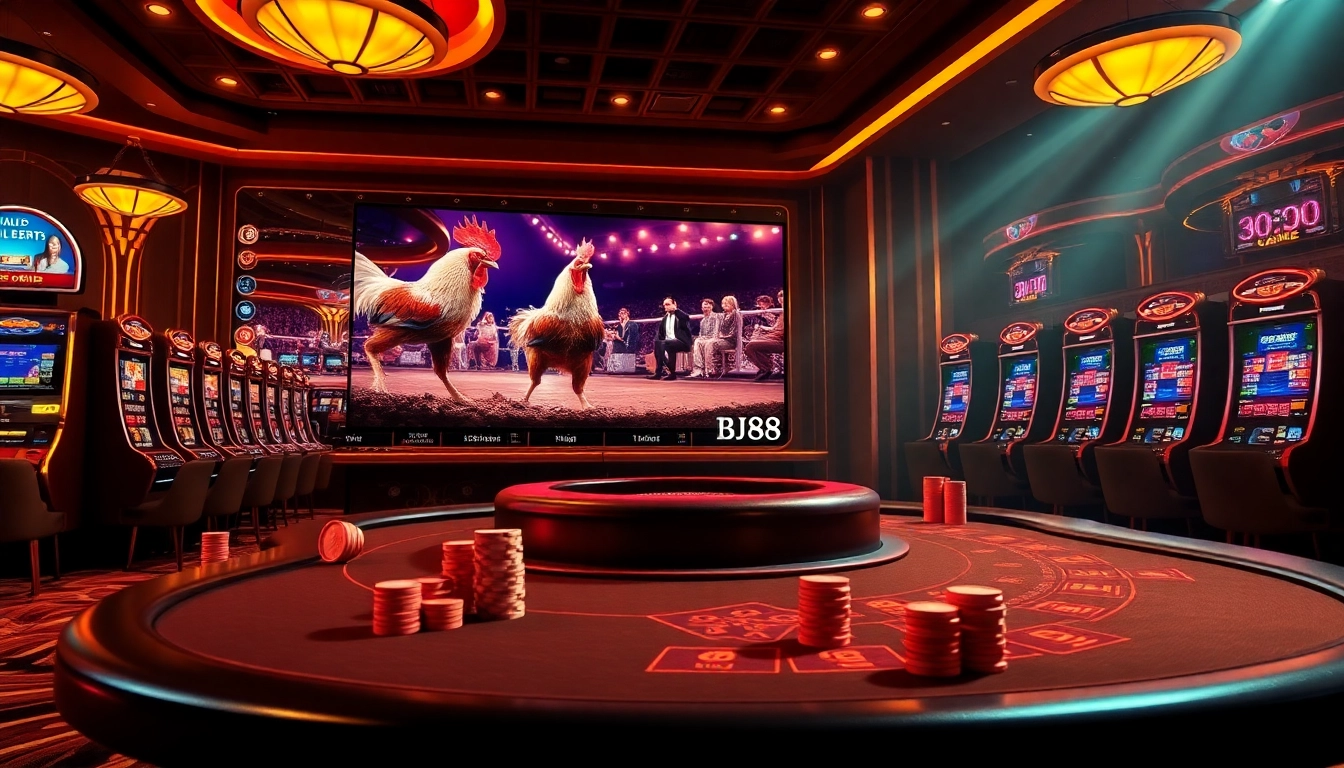 BJ88 offers a thrilling experience with live gambling and elegant casino visuals.