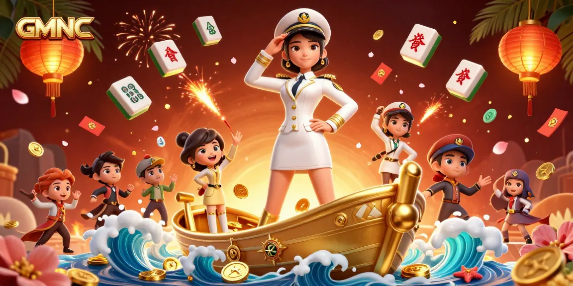 Join exciting games with GMNC in this vibrant 3D casino illustration showcasing winning elements and energy.