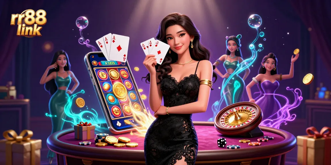 Experience winning strategies at rr88 link with a stunning illustration of luxury casino elements.