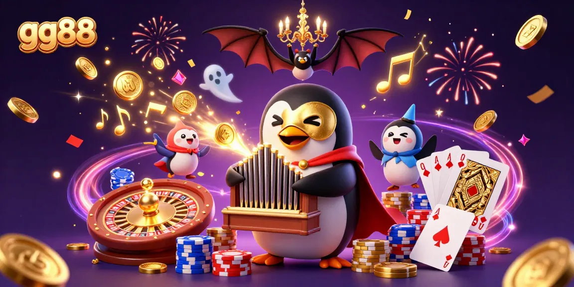 gg88 experience exhilarating gameplay amidst golden coins, vibrant casino elements, and stunning visuals.