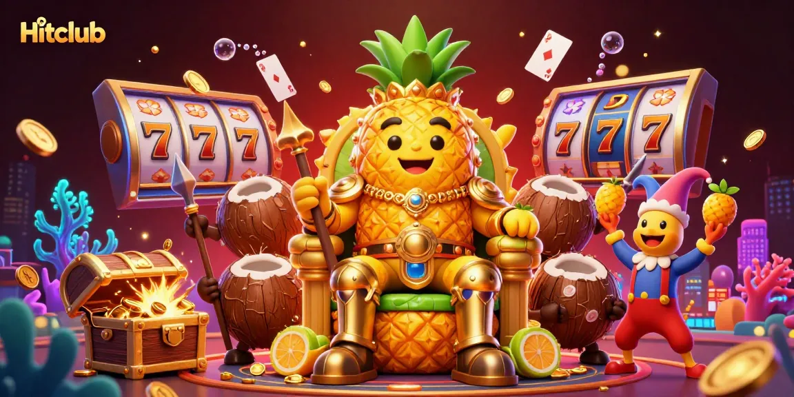 Experience lively gaming at Hitclub with vibrant characters and colorful casino elements.