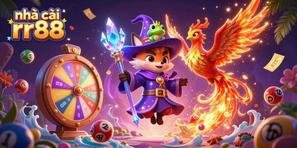 Engage with nhà cái rr88's vibrant and dynamic casino experience featuring mystical characters and colorful elements.