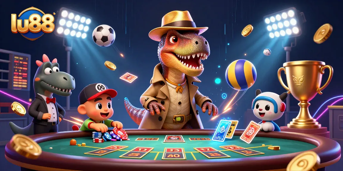 Experience the thrill of gaming with lu88 as a velociraptor card counter tries to blend in!