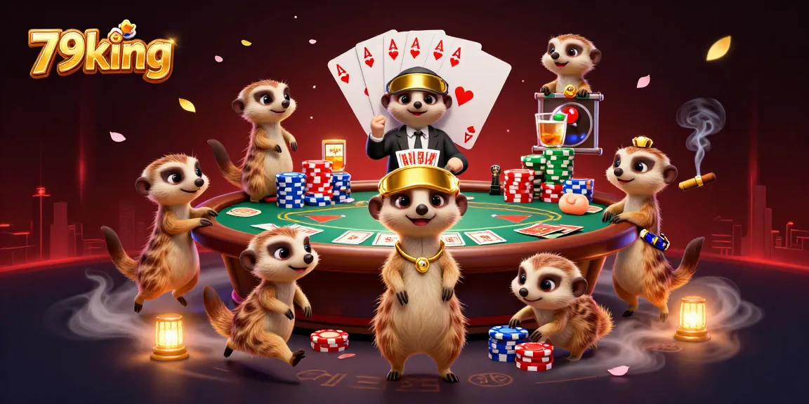 79king meerkats run a vibrant casino, showcasing poker elements and dynamic gameplay.