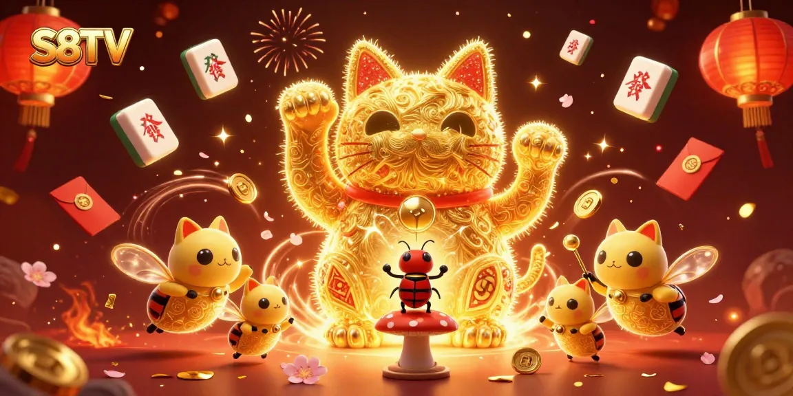 Experience the excitement of S8TV live betting with vibrant casino symbols and high-energy visuals.