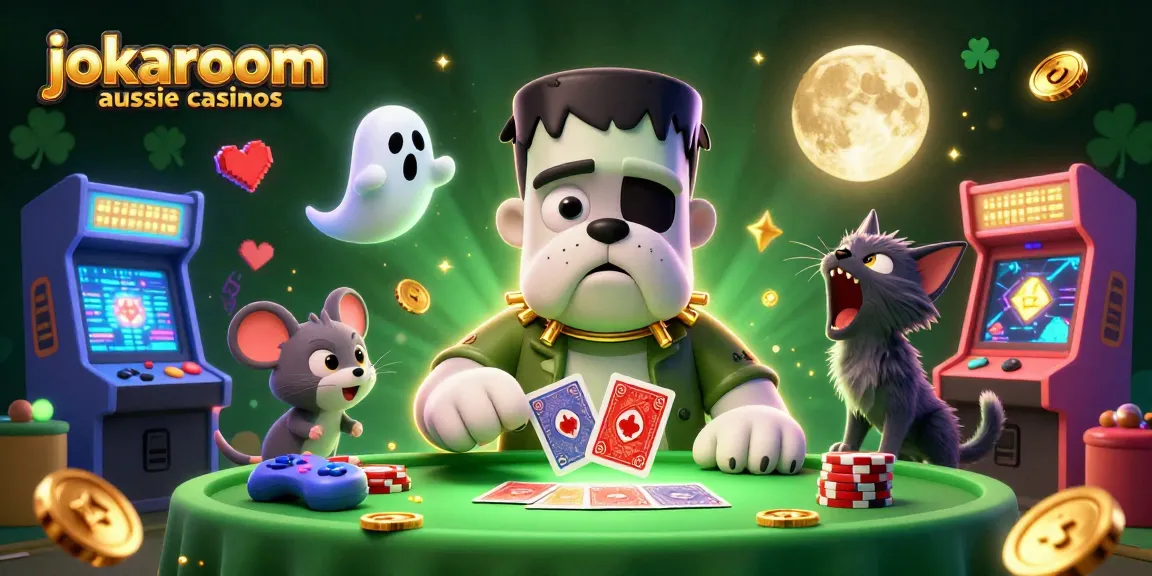 Experience thrilling gameplay at jokaroom aussie casinos with engaging characters and vibrant casino elements.
