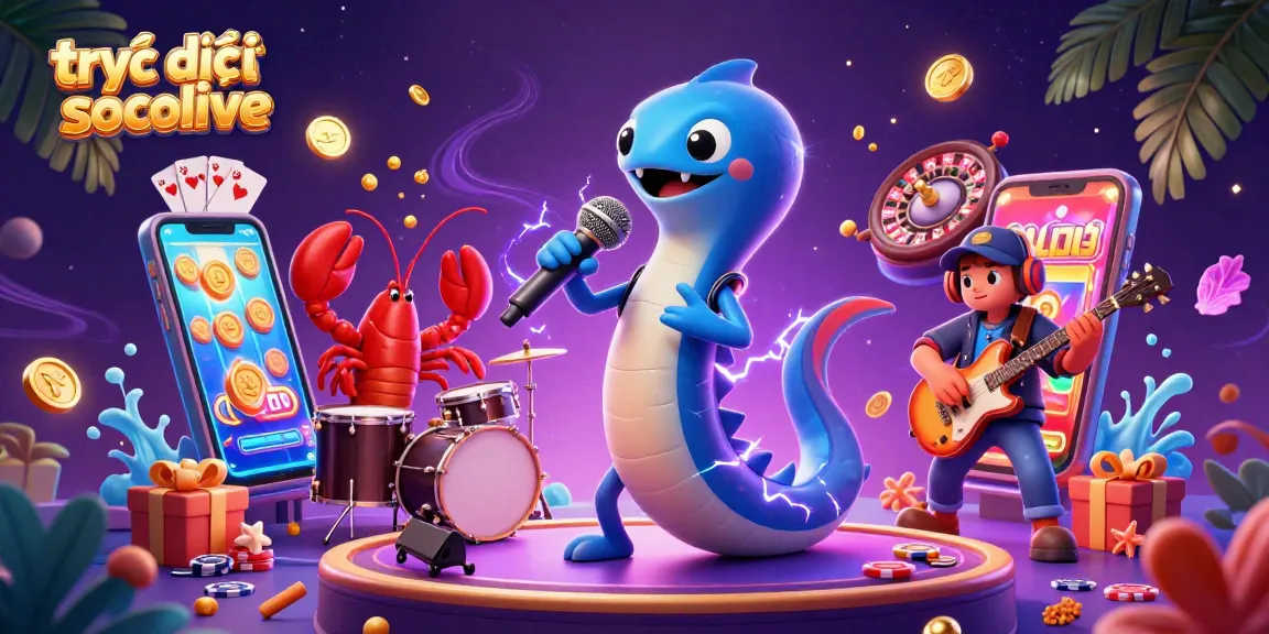 Experience lively gameplay with trực tiếp socolive, featuring colorful game elements and dynamic characters in an engaging casino scene.