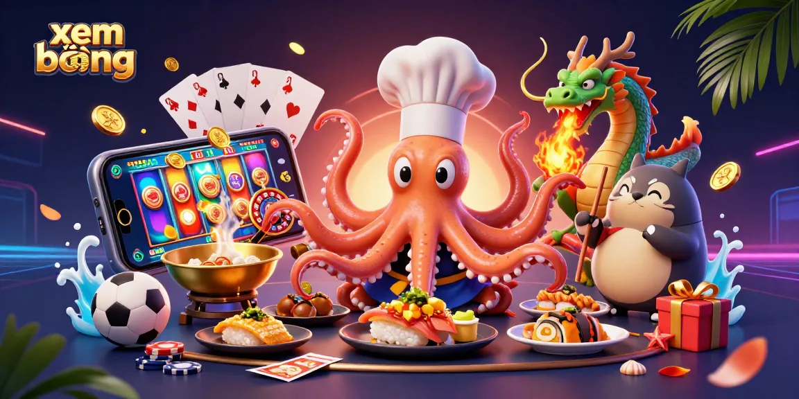 Xem bóng đá with dynamic sports elements in a vibrant, packed 3D gambling scene promoting engagement