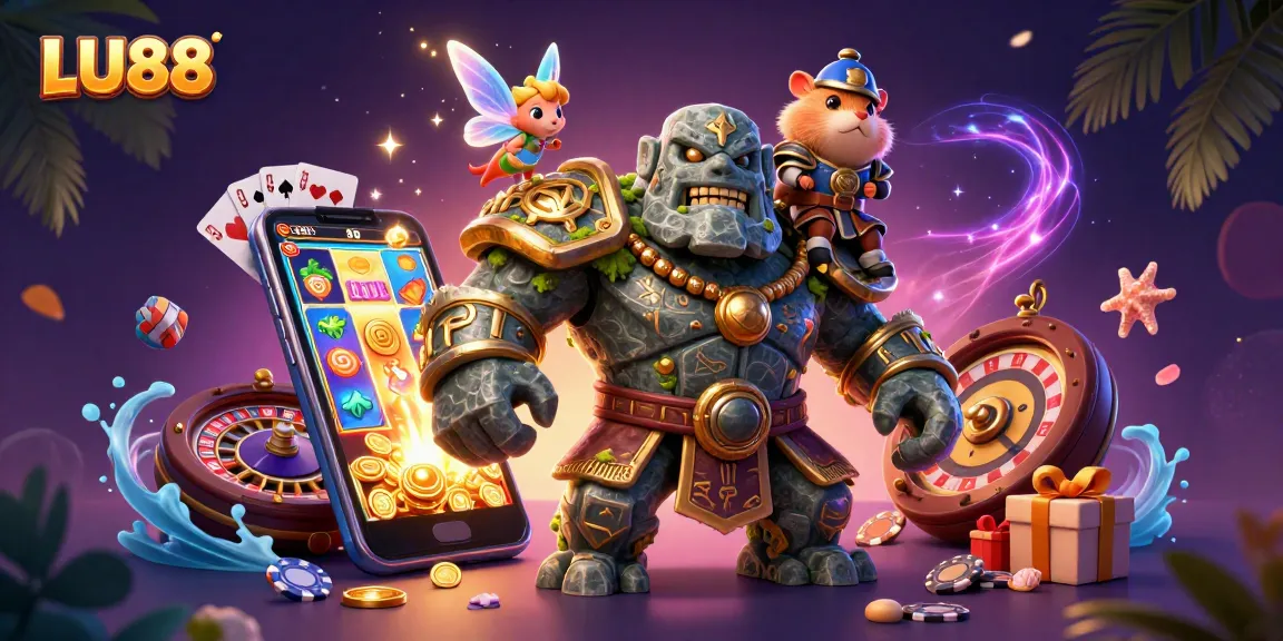 Engage in LU88's exciting gaming world with magical characters and dynamic casino elements.
