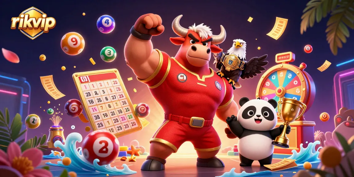 Experience the thrill of rikvip with colorful lottery balls, dynamic game elements, and a celebration of winning!